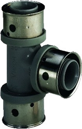 Attēls no Trójnik 16 x 20 x 16 tworzywo sztuczne / szarycznik do rur