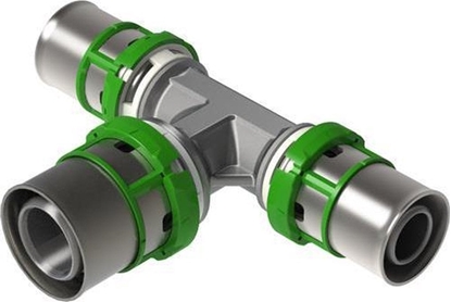 Picture of Trójnik redukcyjny zaprasowywany MultiSkin mosidz/cynowany 16x20x16