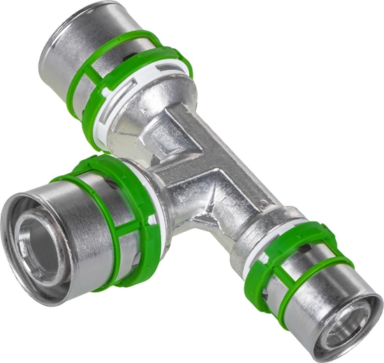 Picture of Trójnik redukcyjny zaprasowywany MultiSkin mosidz/cynowany 26x20x16