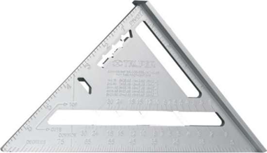 Picture of Carpenters aluminium speed square, (305mm) Truper®