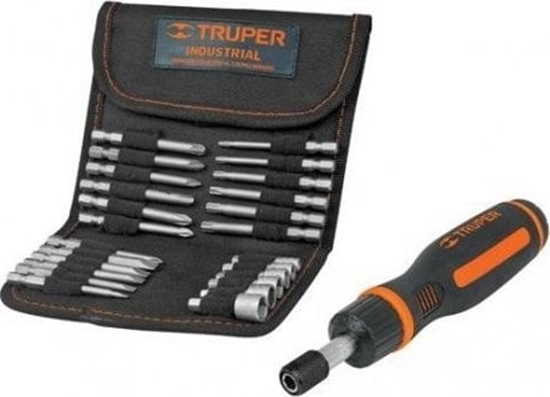 Изображение Ratcheting screwdriver & bits set, 26pcs Truper®