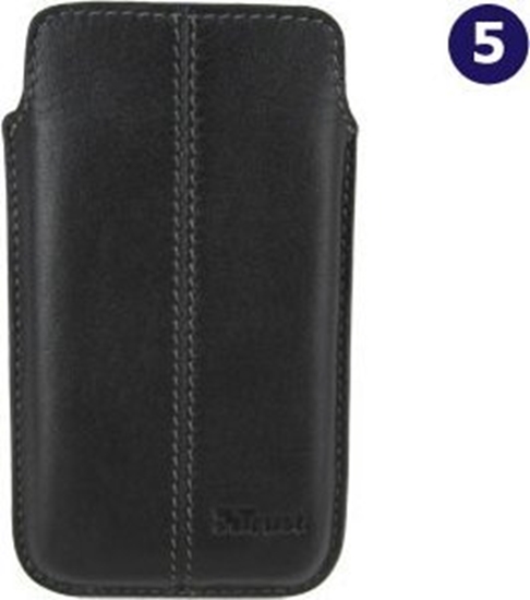 Изображение Trust Leather Sleeve Universal Case 7 - 12.5 cm Black
