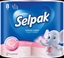 Attēls no Tualetes papīrs SELPAK Powder 3 slāņi, 18,6m, 140 loksnes, 8 ruļļi
