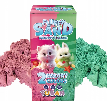 Attēls no TUBAN Piasek Fluffy - Zestaw róowy i zielony