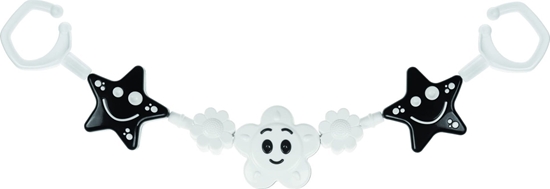 Picture of Tullo Zawieszka do wózka czarno-biaa 2 gwiazdy i kwiat