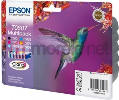 Picture of Tusz Epson Tusz T080 Multipack (C13T08074010)