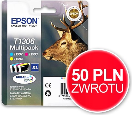 Изображение Tusz Epson tusze T1306 / C13T13064010 (cyan, magenta, yellow)