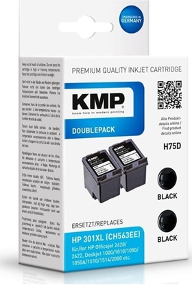 Attēls no Tusz KMP Printtechnik AG KMP Patrone HP301XL DoublePack 2x480 Seiten black kompatibel