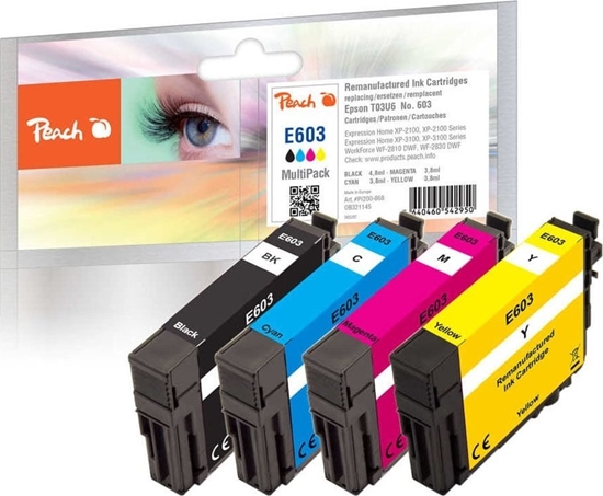 Picture of Tusz Triton Peach PI200-868 nabój z tuszem 4 szt. Zamiennik Standardowa wydajno Czarny, Cyjan, Purpurowy, óty