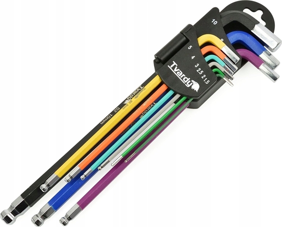 Picture of Tvardy Klucze imbusowe dugie kolor 1,5-10mm 9el. S2 (24)