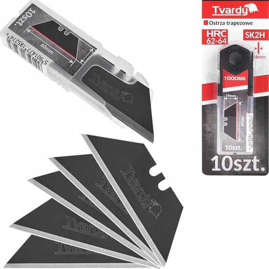 Picture of Tvardy Ostrza trapezowe do noyków 60x19x0.6mm SK2H 10szt.(10/240)