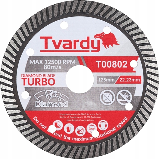 Picture of Tvardy Tarcza diamentowa Turbo 125x10x22.23mm (100)
