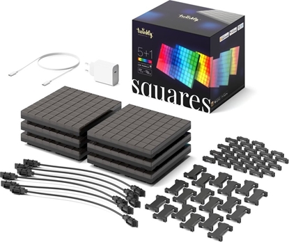 Picture of Twinkly Twinkly Squares Combo Pack 6 Blocks (1 master + 5 extension) RGB LED moduowe panele dekoracyjne