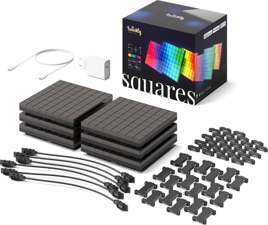 Picture of Twinkly Twinkly Squares Combo Pack 6 Blocks (1 master + 5 extension) RGB LED moduowe panele dekoracyjne