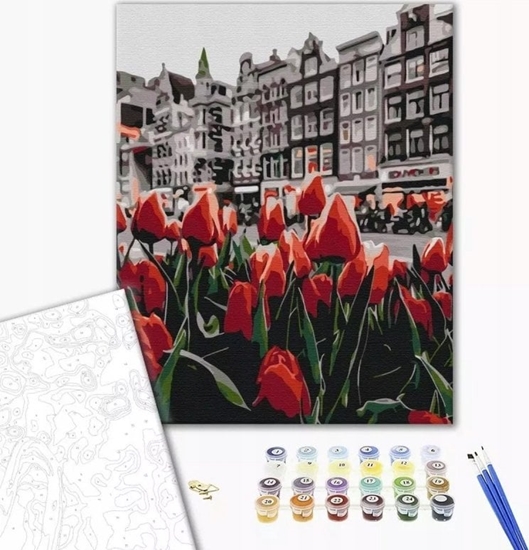Picture of Twoje Hobby Malowanie po numerach BRUSHME, 40x50 cm, tulipany Amsterdamu, 1 szt.
