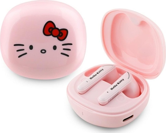 Picture of TWS Hello Kitty O Glossy Finish Pink Headphones