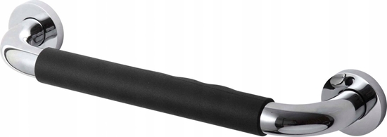 Picture of Uchwyt azienkowy prosty 30 / chrom / antypolizg. nakadka czarna