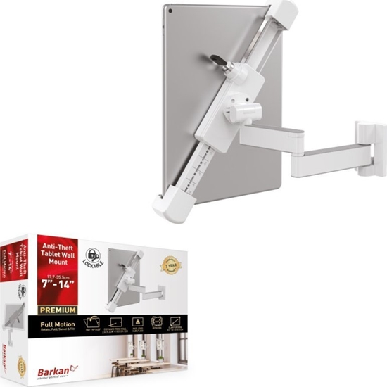 Изображение Uchwyt do tabletu 7-14" obrotowy cienny z zamkiem