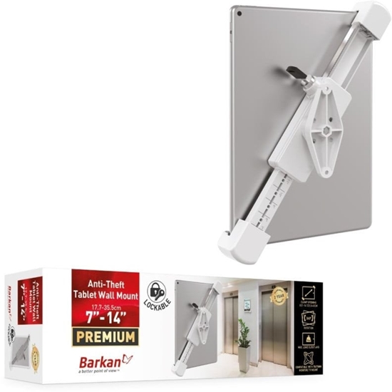 Picture of Uchwyt na Tablet 7-14 z Blokad na Zamek cienny Obrotowy 360 Biay