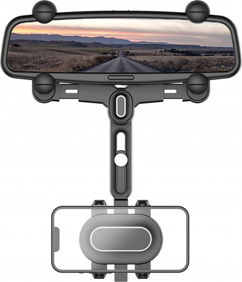 Picture of Uchwyt samochodowy na telefon LYNXER do lusterka wstecznego