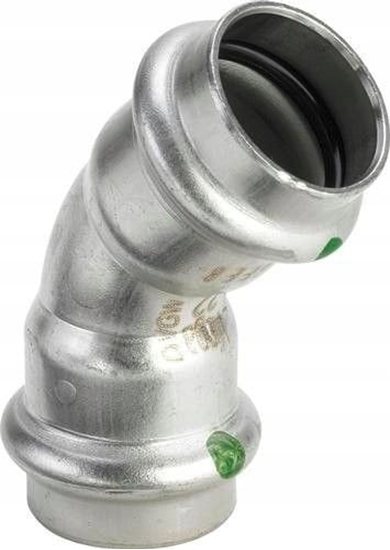 Picture of uk 45° z SC 18 stal szlachetna - nierdze / blyszczacycznik do rur