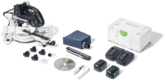 Изображение Leņķzāģis Festool KSC 60 EB 5,0 I-Plus KAPEX; 2x18 V; 2x5,0 Ah akum.