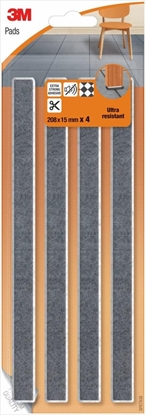 Picture of Ultra odporne podkadki filcowe SCOTCH, paski, 208x15mm, 4 szt., czarne