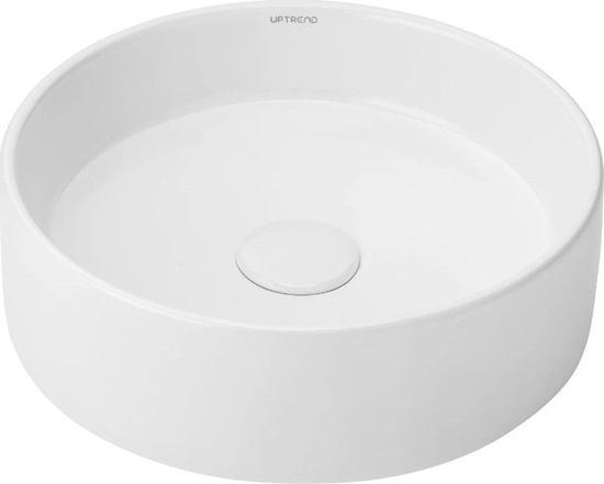 Picture of Umywalka ceramiczna nablatowa okrga, powoka UP-CLEAN, cianki UP-SLIM Kaya poysk biaa