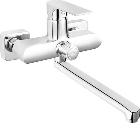 Picture of Umywalka Ferro BAT. ALGEO SQUARE UMYWALKA CIENNA Z PRZECZNIKIEM NATRYSKU FERRO // BF.BAQ3A