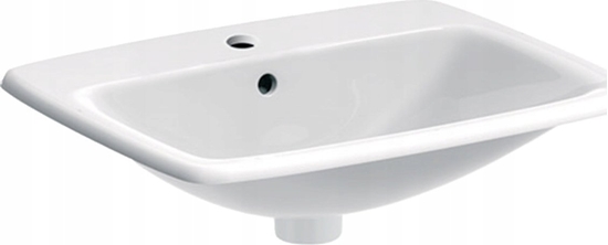 Picture of Umywalka Geberit Geberit Selnova Square Umywalka wpuszczana w blat, B55cm, H17cm, T45cm, z przelewem, z otworem na bateri [16]