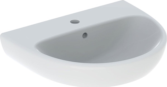 Изображение Umywalka Geberit Geberit Selnova Umywalka, B55cm, H18cm, T44cm, z przelewem, z otworem na bateri [18]