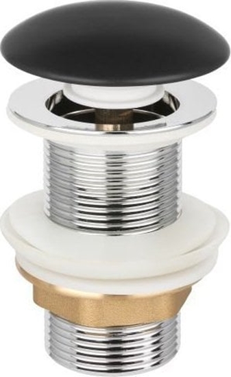 Picture of UN KOREK DO UMYWALKI CLICK CLACK CZARNY MAT BEZ PRZELEWU (1 SZT)