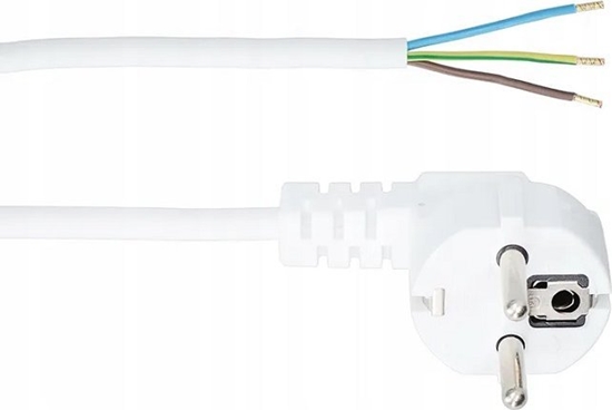 Picture of UN PRZEWÃD PRZYÅÄCZ.Z WTYCZKÄ KÄTOWÄ 3*1.5 OMY Å»O 1.5M BIAÅY