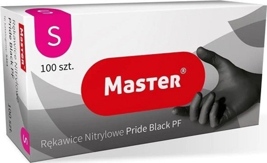 Picture of UN RÄKAWICE NITRYLOWE CZARNE MASTER PRIDE ROZMIAR S