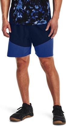 Picture of Under Armour Under Armour Knit Woven Hybrid Shorts 1366167-408 Granatowe L