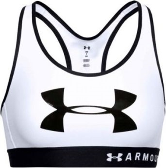 Picture of Under Armour Under Armour Mid Keyhole Graphic Bra 1344333-100 biae XS