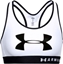 Picture of Under Armour Under Armour Mid Keyhole Graphic Bra 1344333-100 biae XS