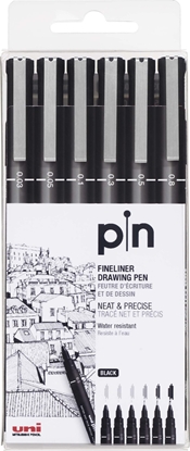 Picture of UNIBALL Uni - Fineliner 0.03-0.8 mm - Black (6 pcs) (401230) /Arts and Crafts
