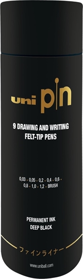 Picture of UNIBALL Uni - The Tube Finerliner - Black (9 pcs) (401228) /Arts and Crafts