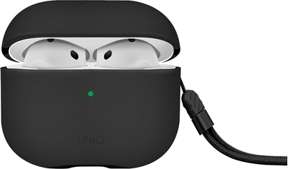 Picture of UNIQ Lyden DS - etui  ze sztucznej skóry do AirPods 4 czarne - Gwarancja bezpieczestwa. Proste raty. Bezpatna wysyka od 170 z.