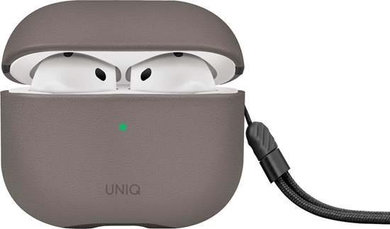 Picture of UNIQ Lyden DS - etui  ze sztucznej skóry do AirPods 4 szare - Gwarancja bezpieczestwa. Proste raty. Bezpatna wysyka od 170 z.