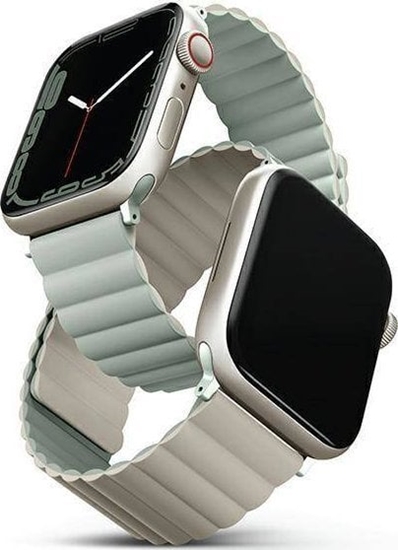 Picture of Uniq Pasek UNIQ Revix Apple Watch 4/5/6/7/8/SE/SE2 40/41mm Reversible Magnetic zielony-beowy/sage-beige