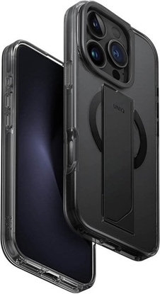 Attēls no UNIQ Heldro Max iPhone 16 Pro 6.3" Magclick Charging Case Black/Vapour Smoke
