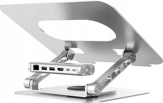 Picture of Unitek Podstawka pod laptop z odczanym hubem USB-C HDMI 1,4, 4K PD 100W