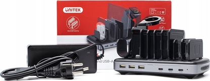 Attēls no Unitek Unitek Stacja adujca 3 x USB-A 20W, 3 x USB-C PD 60W, 80W