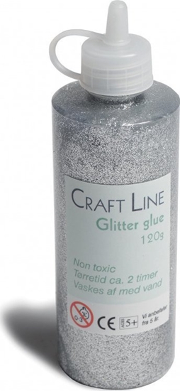 Picture of Usorteret Glitterglue 120g sølv