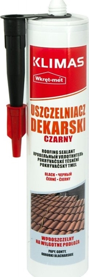 Picture of USZCZELNIACZ DEKARSKI UDE-310-CZ KARTUSZ 310 ml CZARNY WKRT-MET KLIMAS