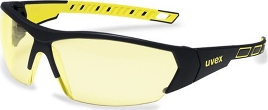 Picture of Uvex Apsauginiai akiniai Uvex i-Works geltona linze, supravision excellence (nesibraiantys ir nerasojantys) padengimas, juodos/geltonos kojels. Supakuota mameninje kartoninje dutje 1 vnt