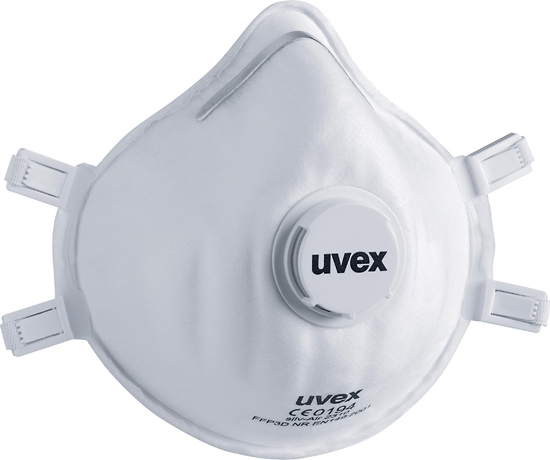 Picture of uvex silv-Air classic 2310 FFP3 respirator mask – EN 149 certified, 360° exhalation valve, large size, white, non-reusable