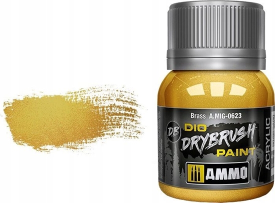 Picture of Vallejo Ammo: DIO Drybrush - Brass